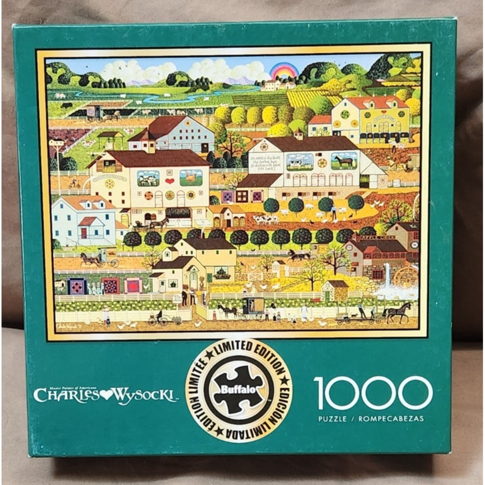 CHARLES WYSOCKI Amish Friends Limited Edition Puzzle - 1000 Piece - NEW